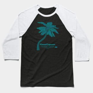 Grand Cayman, Cayman Islands, Palm Tree with Boat Baseball T-Shirt